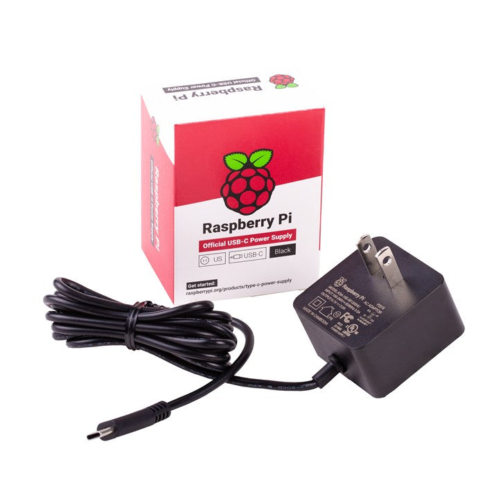 Official Raspberry Pi 4 Power Supply (USB-C) - Black